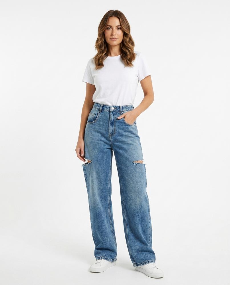 Heidi-Outlet - Sarel | Wide-Leg Ripped Pants Women