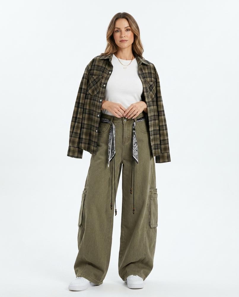Heidi-Outlet - Corel | Wide-Leg Cargo Pants Women