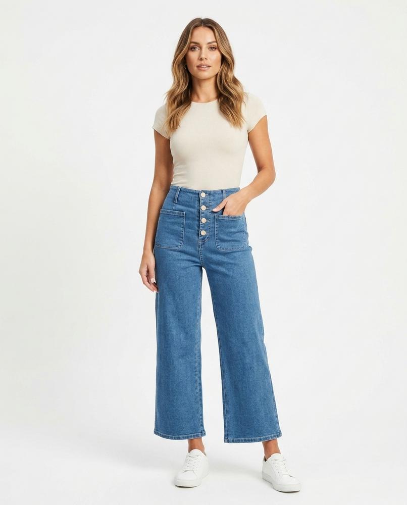 Heidi-Outlet - Rosel | High-Waisted Wide-Leg Pants Women