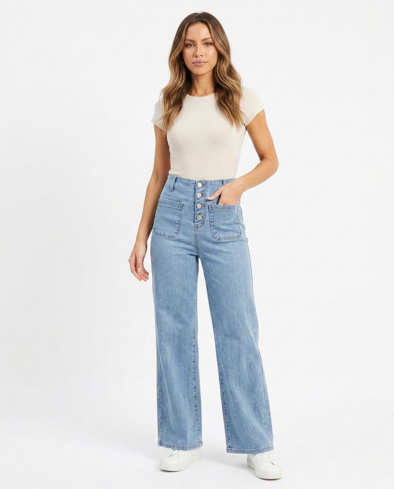 Heidi-Outlet - Rosel | High-Waisted Wide-Leg Pants Women