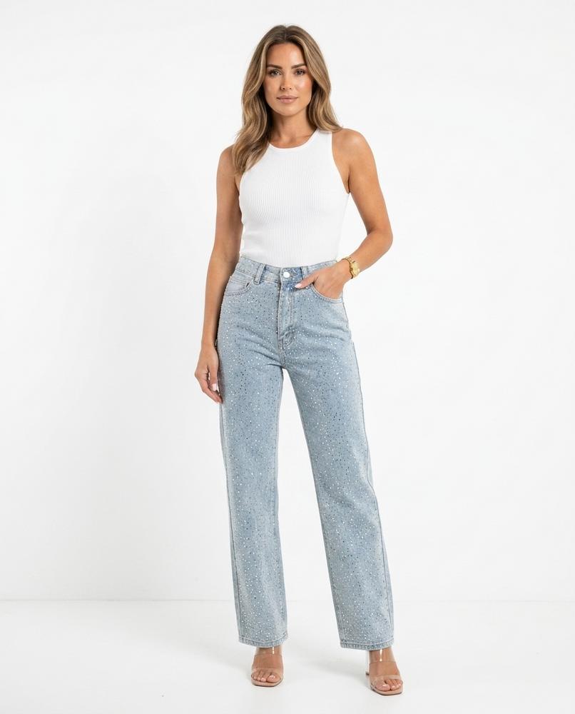 Heidi-Outlet - Zahal | High-Waisted Studded Pants Women