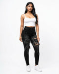 Heidi-Outlet - Vivin | High-Waisted Distressed Pants Women