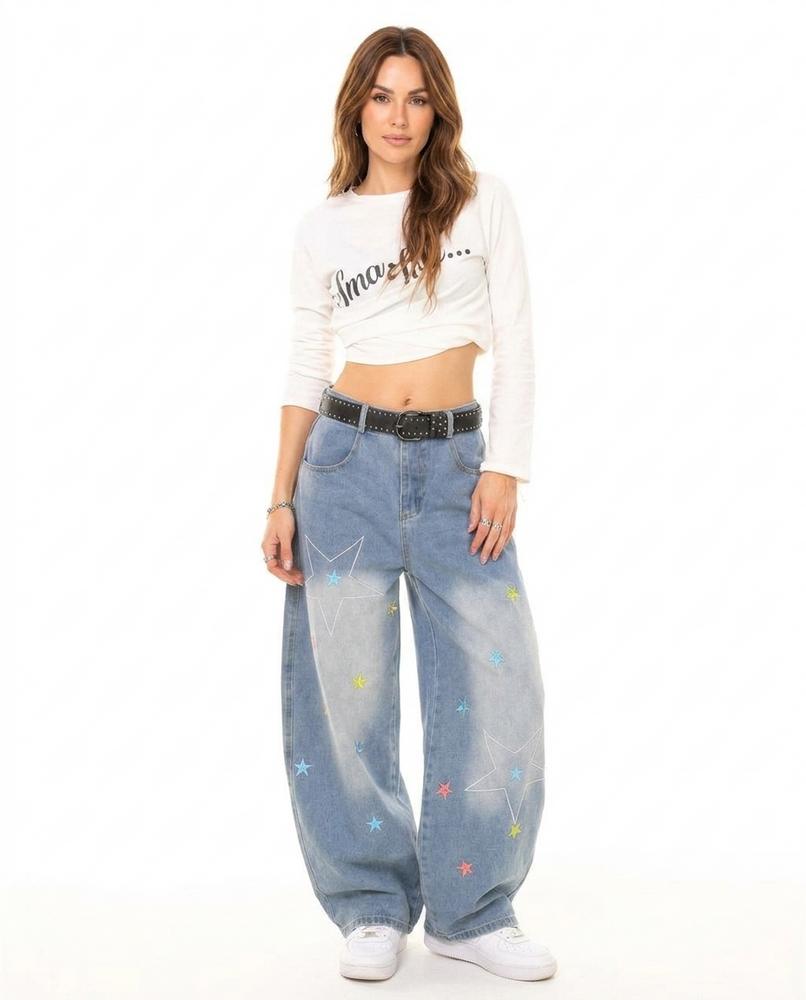 Heidi-Outlet - Mirel | Wide-Leg Embroidered Pants Women