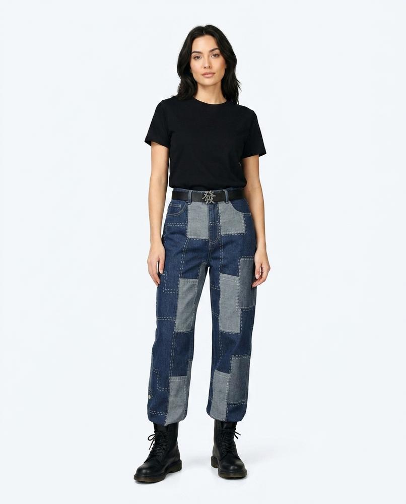 Heidi-Outlet - Yovar | Patchwork Straight-Leg Pants Women