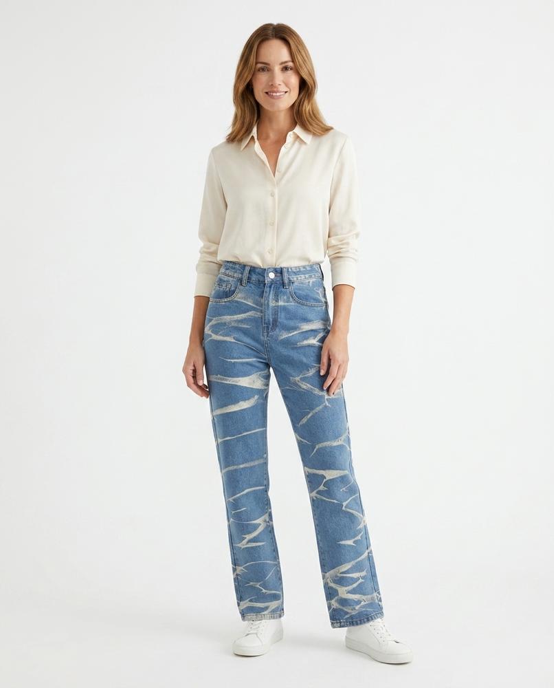 Heidi-Outlet - Zatir | High-Waist Straight-Leg Pants Women