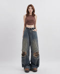Heidi-Outlet - Yorev | Wide-Leg Distressed Pants Women
