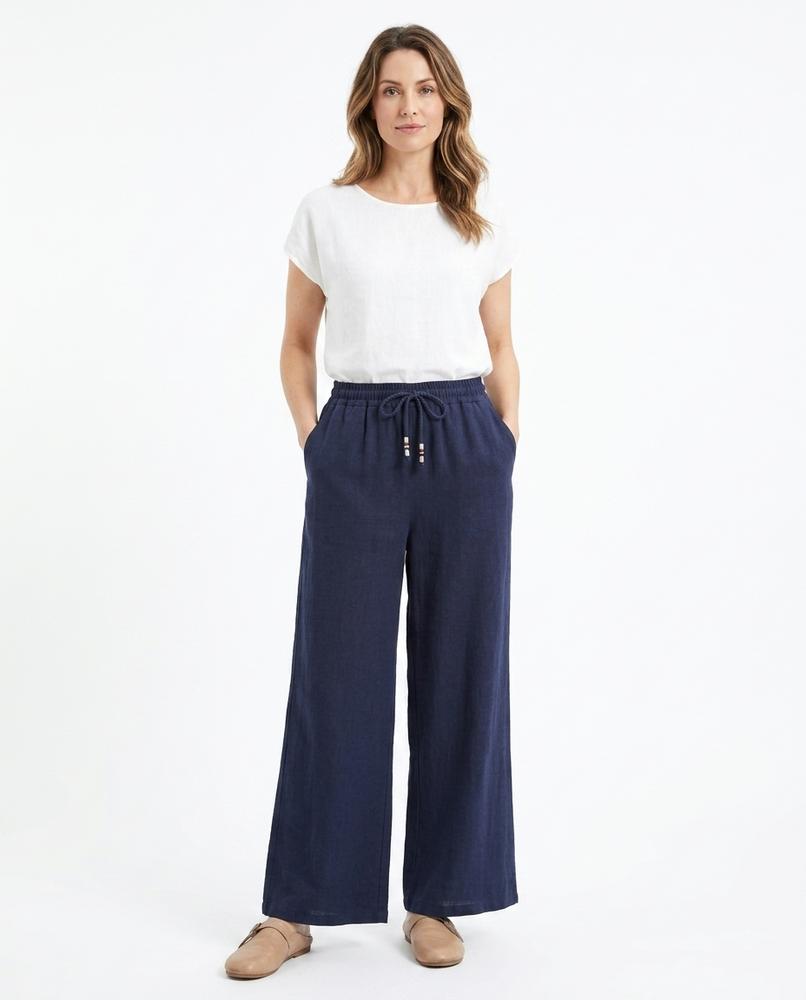 Heidi-Outlet - Rohal | Linen-Blend Wide-Leg Pants Women