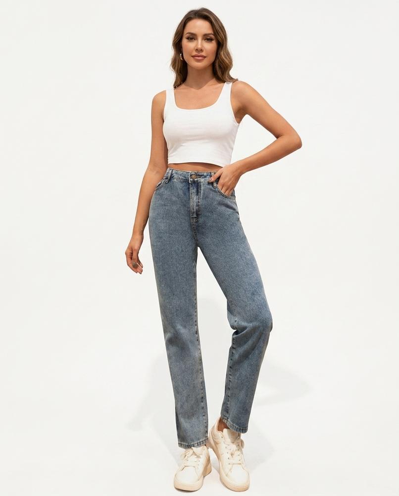 Heidi-Outlet - Laram | High-Waisted Washed Pants Women