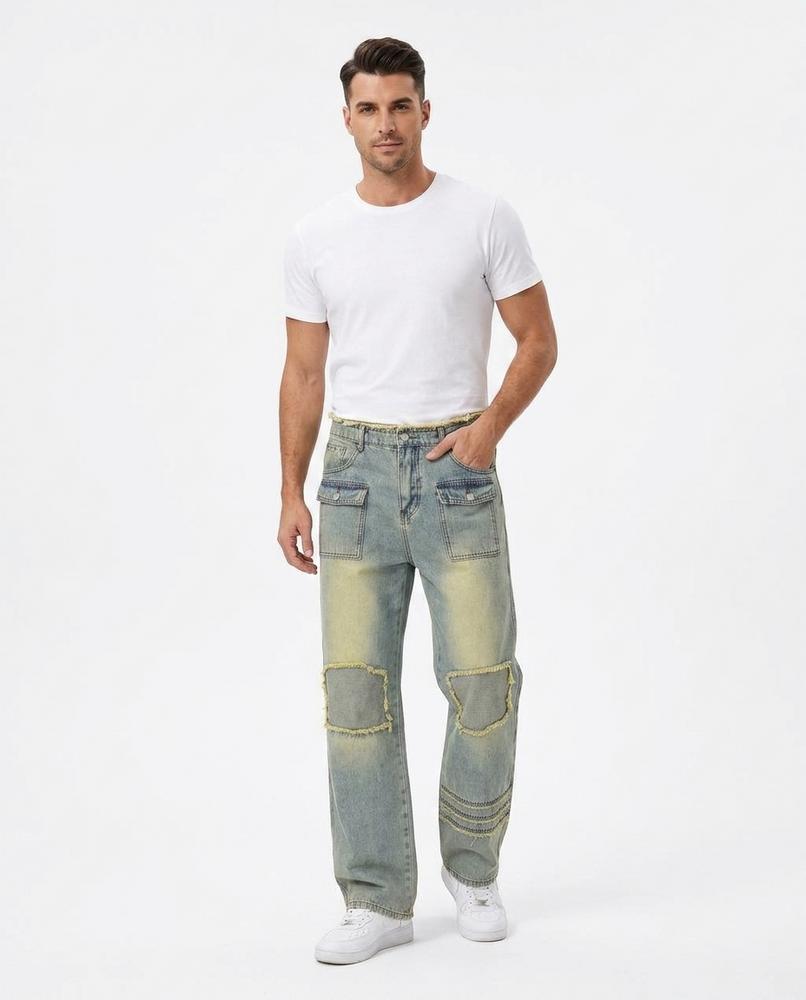Heidi-Outlet - Vekar | Patched Straight-Leg Pants Men