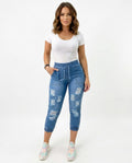 Heidi-Outlet - Mazan | Distressed Cropped Pants Women