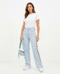 Heidi-Outlet - Nesel | Wide-Leg Lace-Up Pants Women