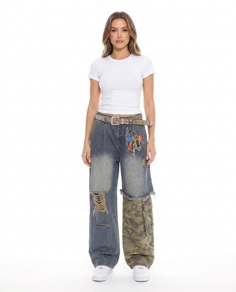 Heidi-Outlet - Satal | Asymmetrical Patchwork Pants Women