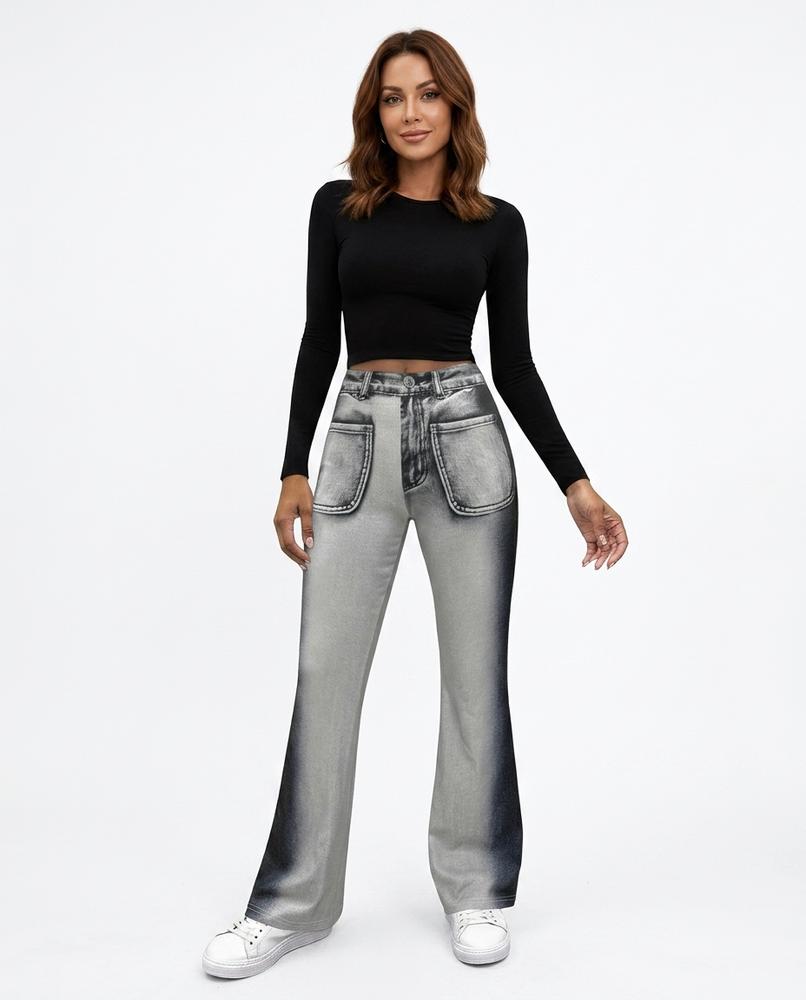 Heidi-Outlet - Rokar | Printed Flared Pants Women