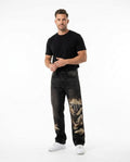 Heidi-Outlet - Zavan | Embroidered Dark-Wash Pants Men