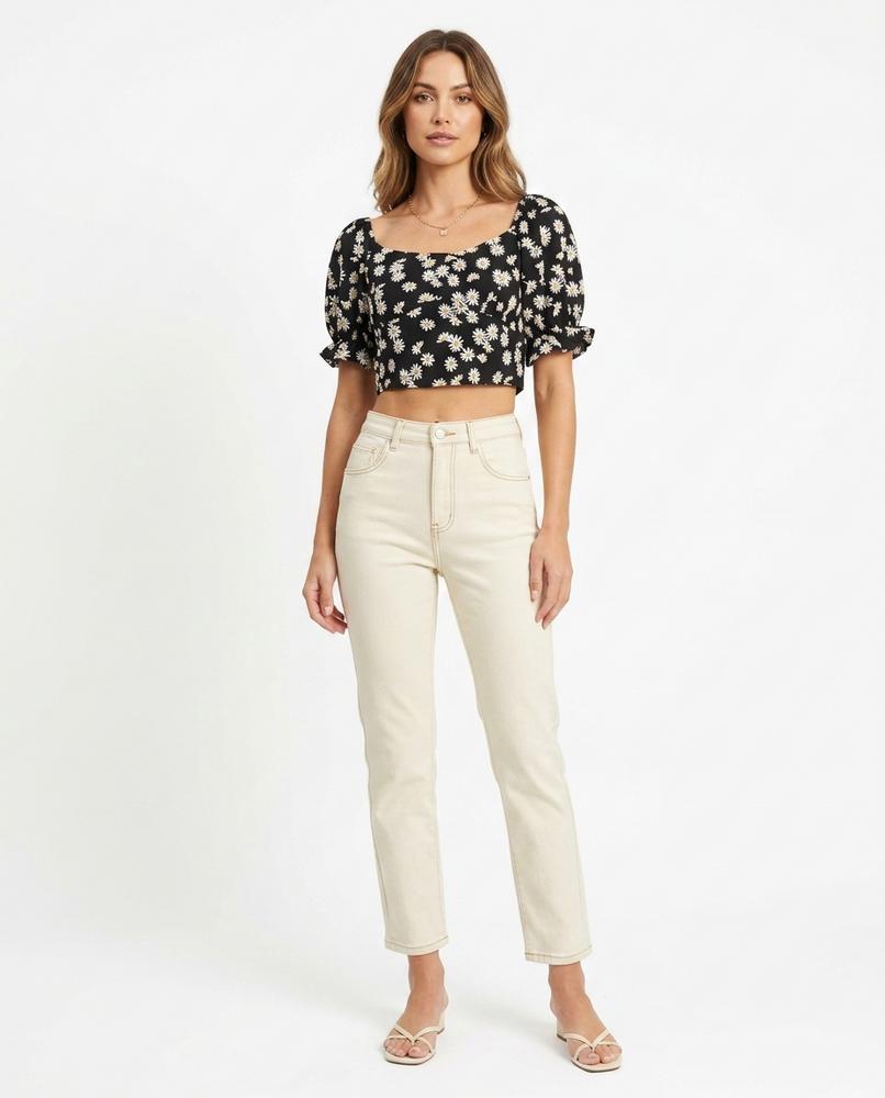 Heidi-Outlet - Misin | High-Waisted Straight-Leg Pants Women