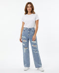 Heidi-Outlet - Kavin | High-Waist Distressed Pants Women