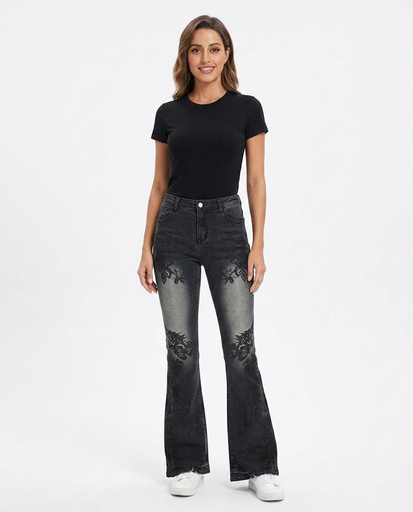 Heidi-Outlet - Lotir | Flared Printed Pants Women