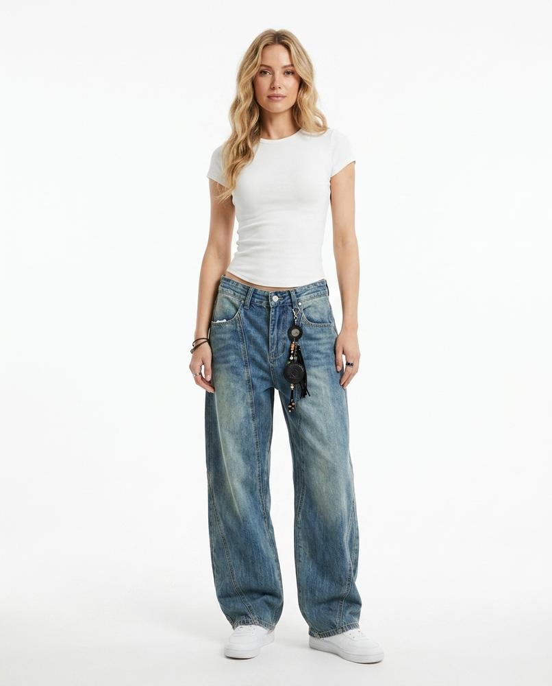 Heidi-Outlet - Nivel | Washed Wide-Leg Pants Women