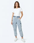 Heidi-Outlet - Taron | Acid-Washed Cargo Pants Women