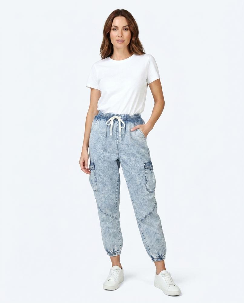 Heidi-Outlet - Taron | Acid-Washed Cargo Pants Women