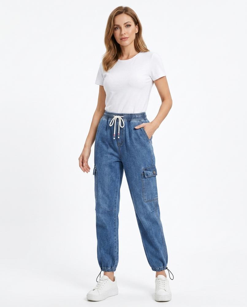 Heidi-Outlet - Nolev | Denim Cargo Pants Women