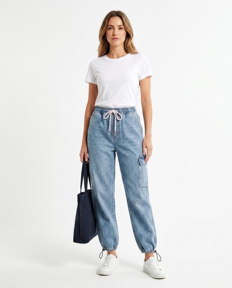 Heidi-Outlet - Nolev | Denim Cargo Pants Women