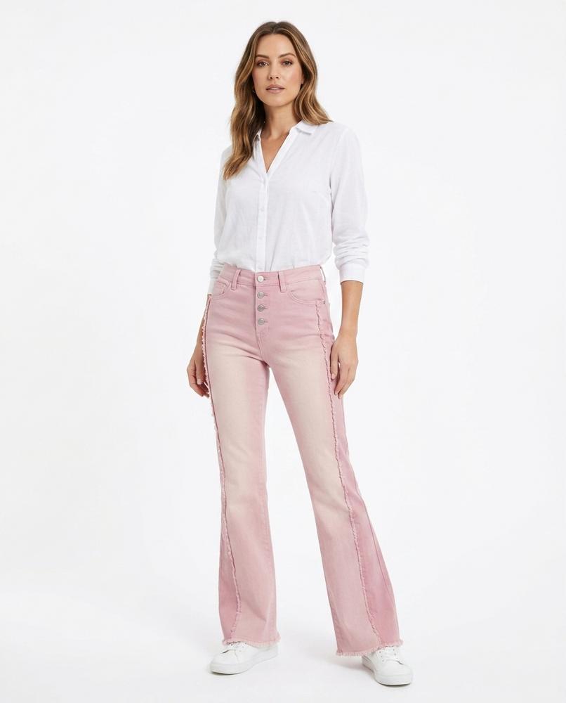 Heidi-Outlet - Alrev | High-Waist Contrast-Stitch Pants Women