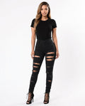 Heidi-Outlet - Kavel | Ripped High-Waist Pants Women