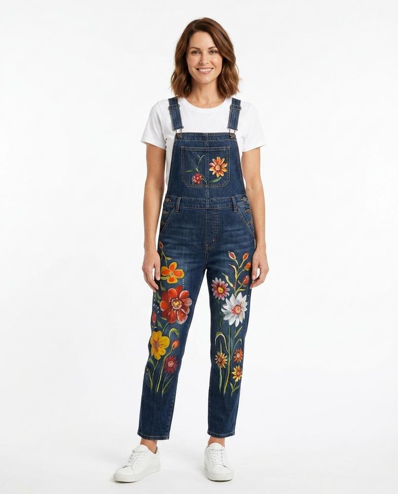 Heidi-Outlet - Romir | Floral-Print Bib-Front Pants Women
