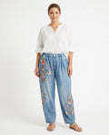Heidi-Outlet - Kaken | Embroidered Denim Pants Women
