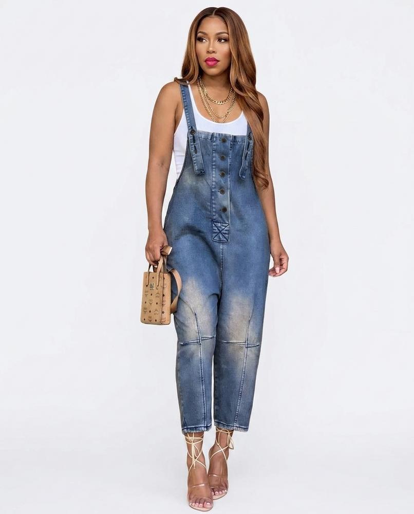 Heidi-Outlet - Yovin | Denim Button-Front Pants Women