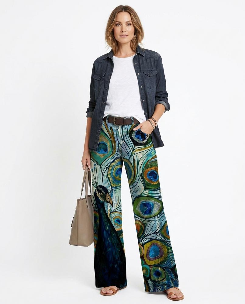 Heidi-Outlet - Daser | Printed Straight-Leg Pants Women