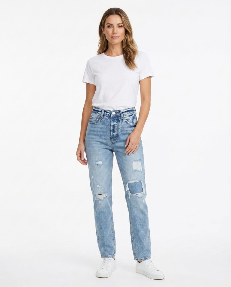 Heidi-Outlet - Losen | High-Waist Distressed Pants Women