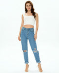 Heidi-Outlet - Vesel | High-Waisted Ripped Pants Women
