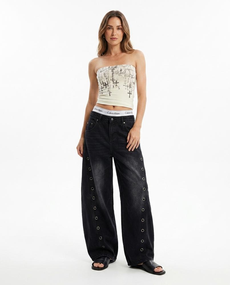 Heidi-Outlet - Ardar | Wide-Leg Eyelet-Detail Pants Women