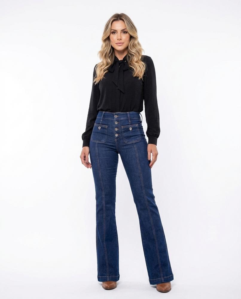 Heidi-Outlet - Zenal | High-Waisted Flared Pants Women