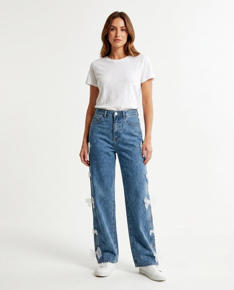 Heidi-Outlet - Salan | Appliquéd High-Waisted Pants Women