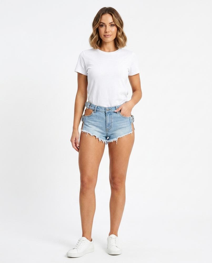Heidi-Outlet - Arron | Cut-Out Denim Pants Women