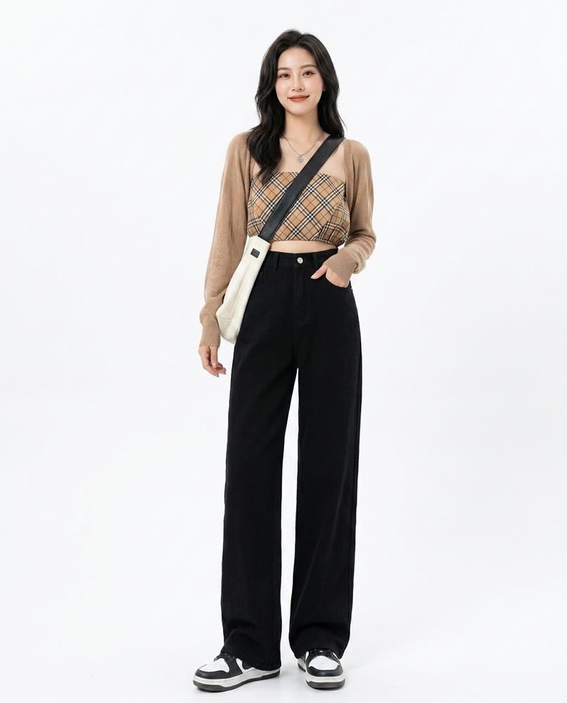 Heidi-Outlet - Lomon | High-Waist Wide-Leg Pants Women