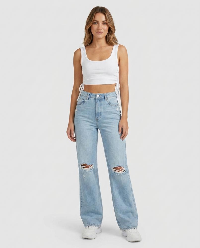Heidi-Outlet - Mavar | Wide-Leg Ripped Pants Women