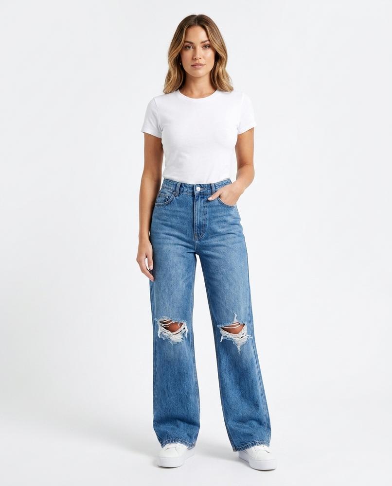 Heidi-Outlet - Mavar | Wide-Leg Ripped Pants Women
