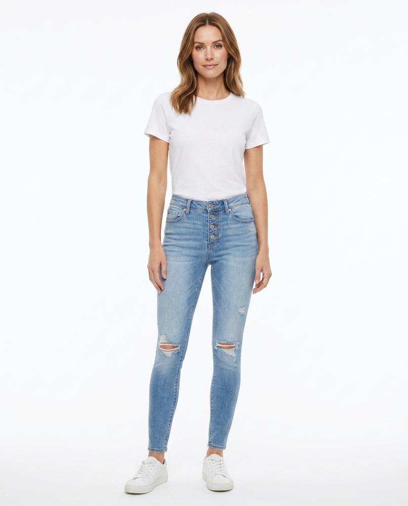 Heidi-Outlet - Leran | High-Waist Ripped Pants Women