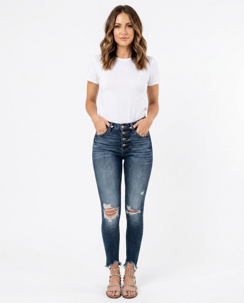 Heidi-Outlet - Leran | High-Waist Ripped Pants Women