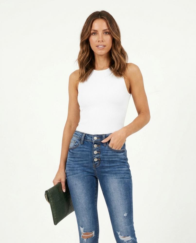 Heidi-Outlet - Leran | High-Waist Ripped Pants Women